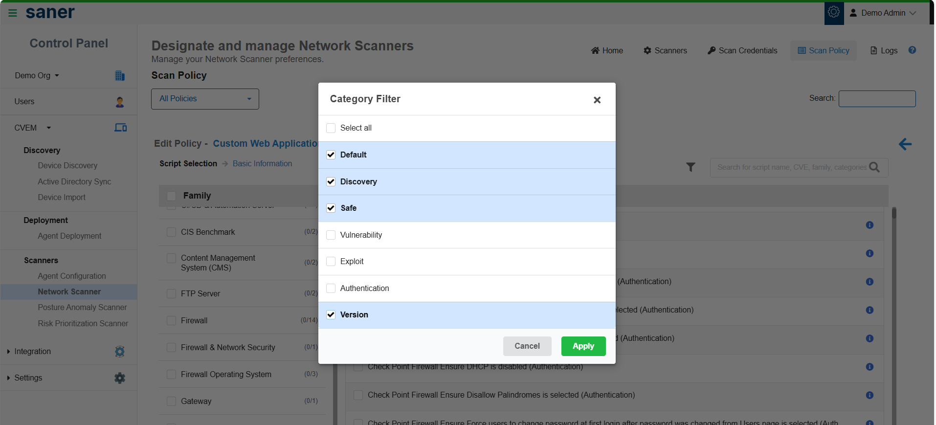 Manage Network Scanner Tasks