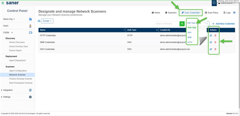 Manage Network Scanner Tasks