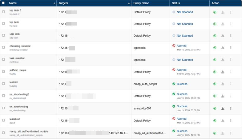 Manage Network Scanner Tasks