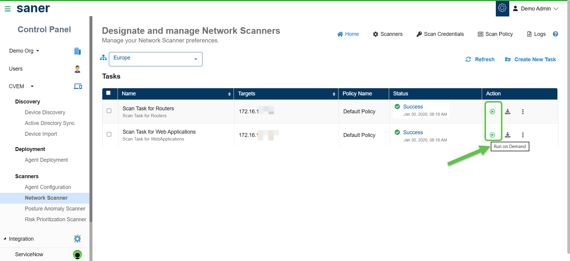Scan Task. Let Manage Network Scanner Tasks